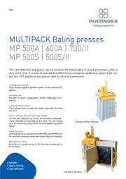 Product sheet MULTIPACK baling presses 500S 500SII